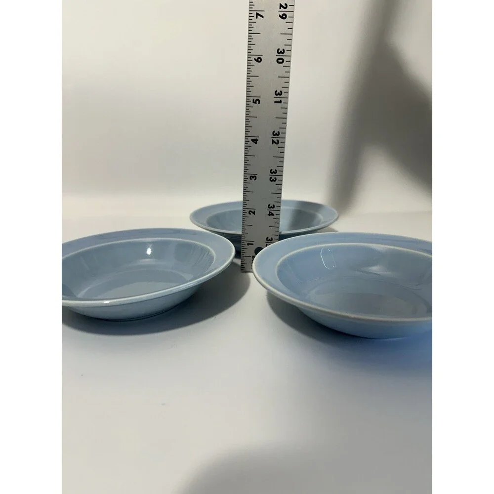 Set of 3 Vintage Lu-Ray Pastels 5.25” Dessert or Fruit Bowls Blue